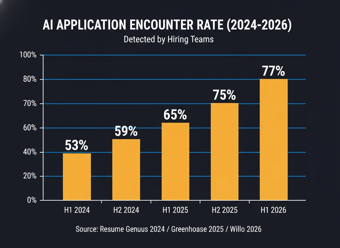 Rise of AI-generated job applications encountered by hiring teams 2024 to 2026