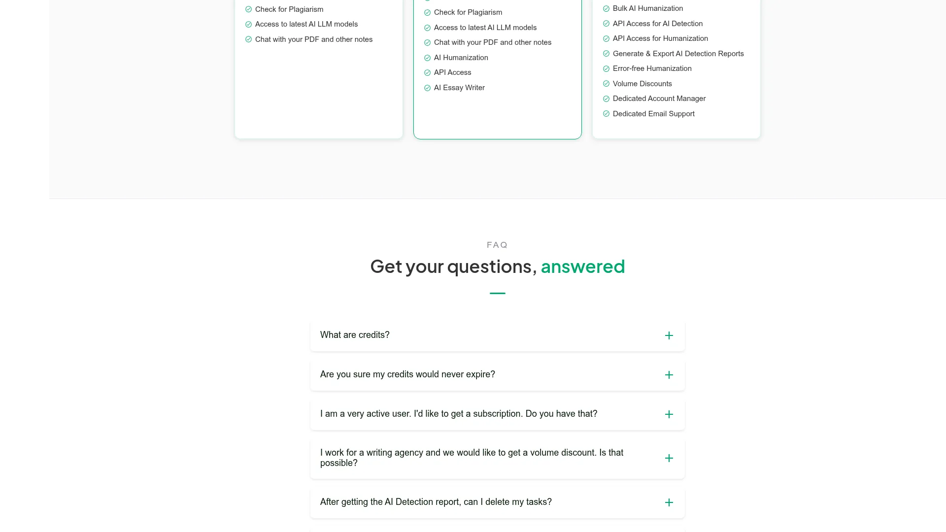AIDetectPlus Review - Pricing Screenshot
