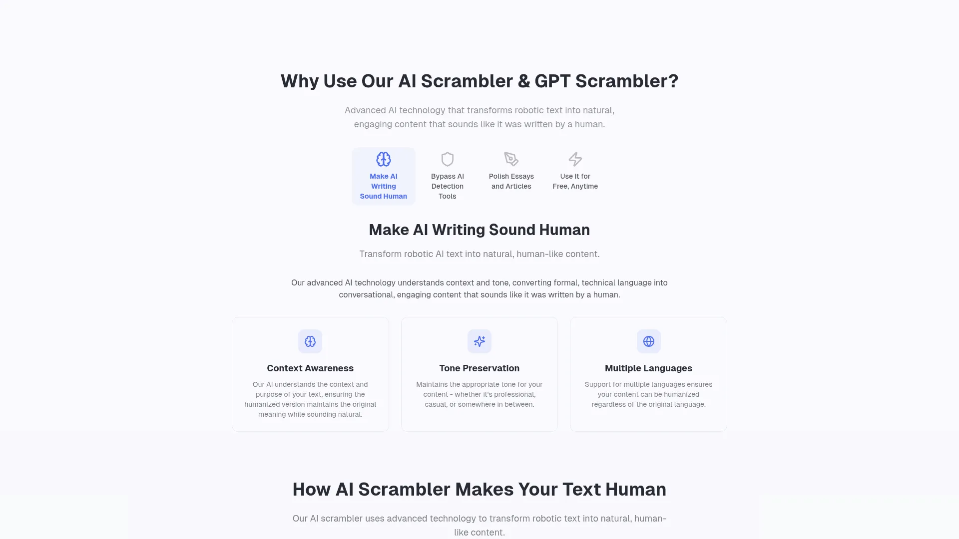 GPT Scrambler Review - Features Screenshot