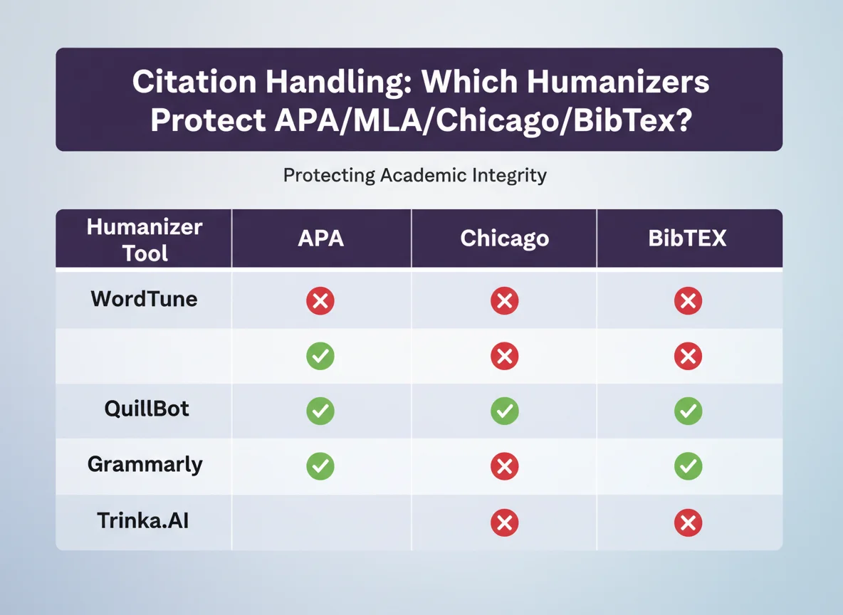 Citation and LaTeX handling matrix
