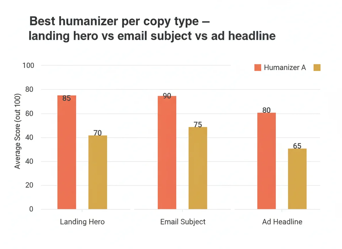 Humanizer recommendations per marketing copy type