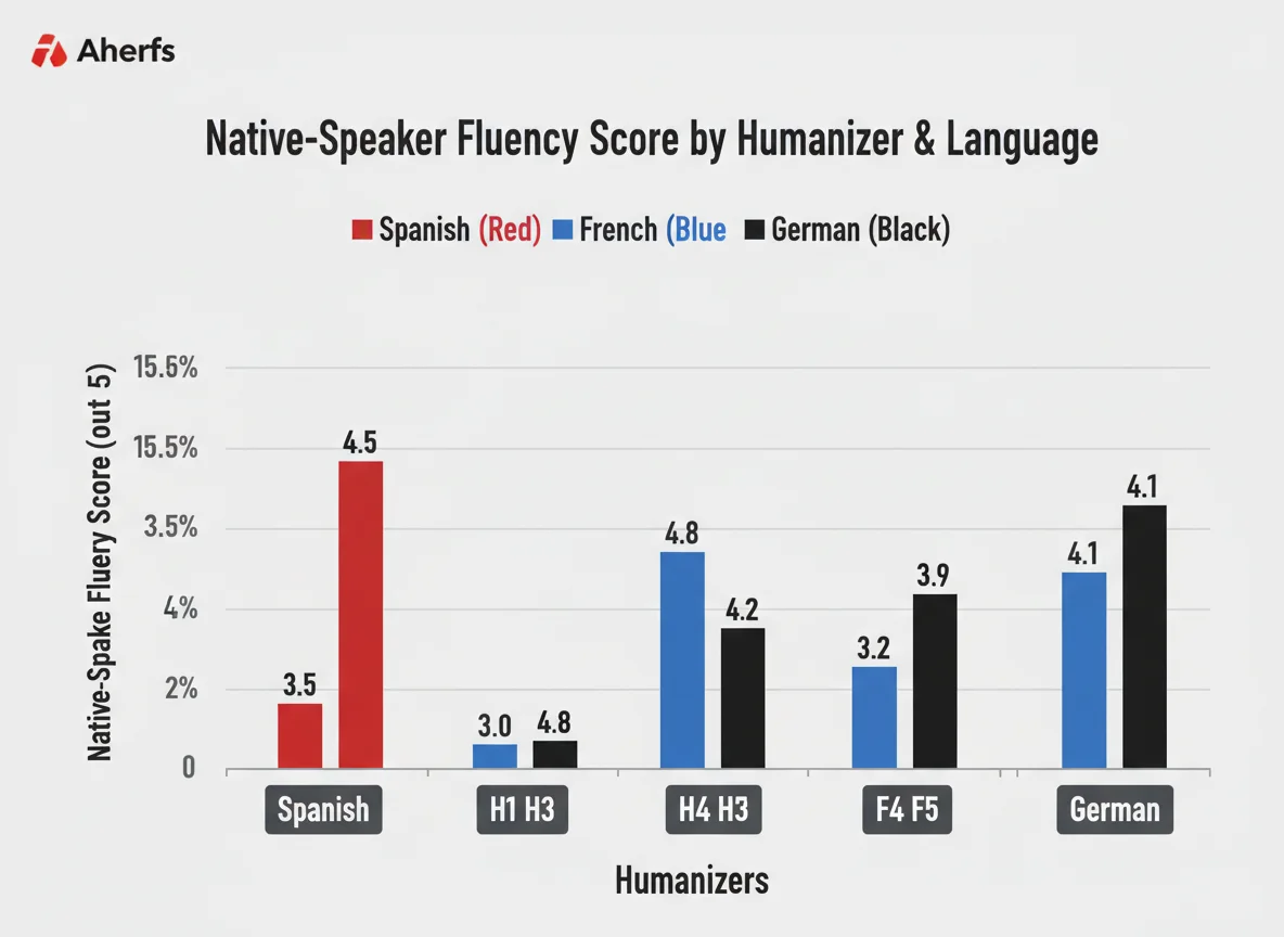 Native fluency scores per language