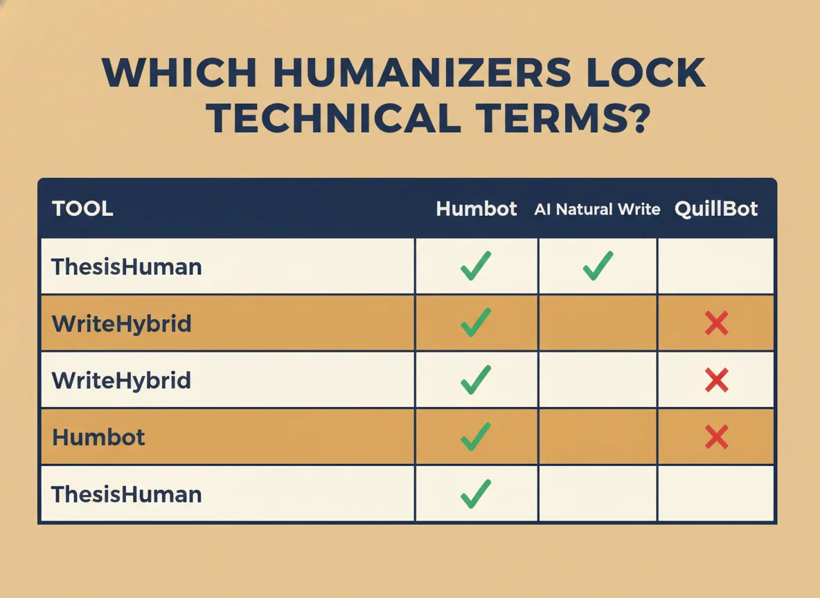 Technical term preservation matrix