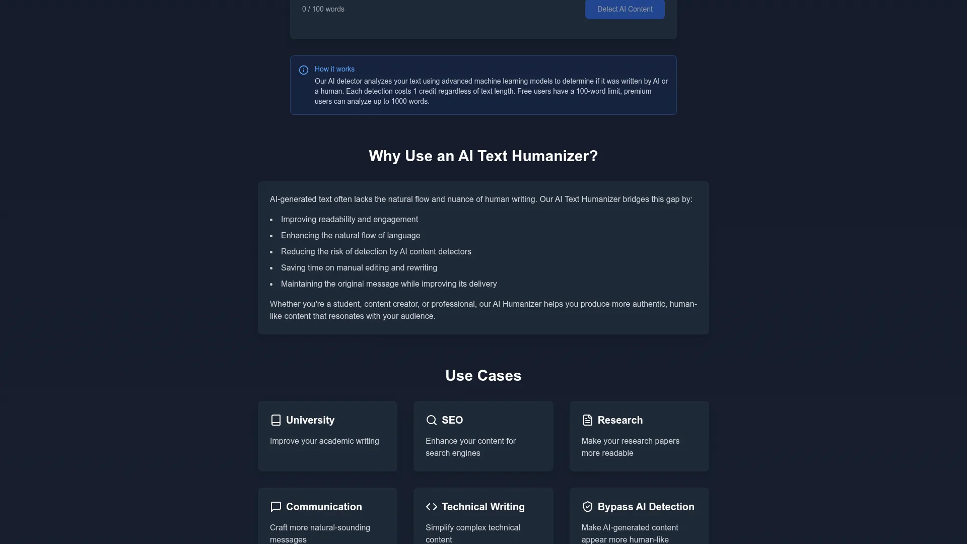 humanizer-ai-text Review - Features Screenshot