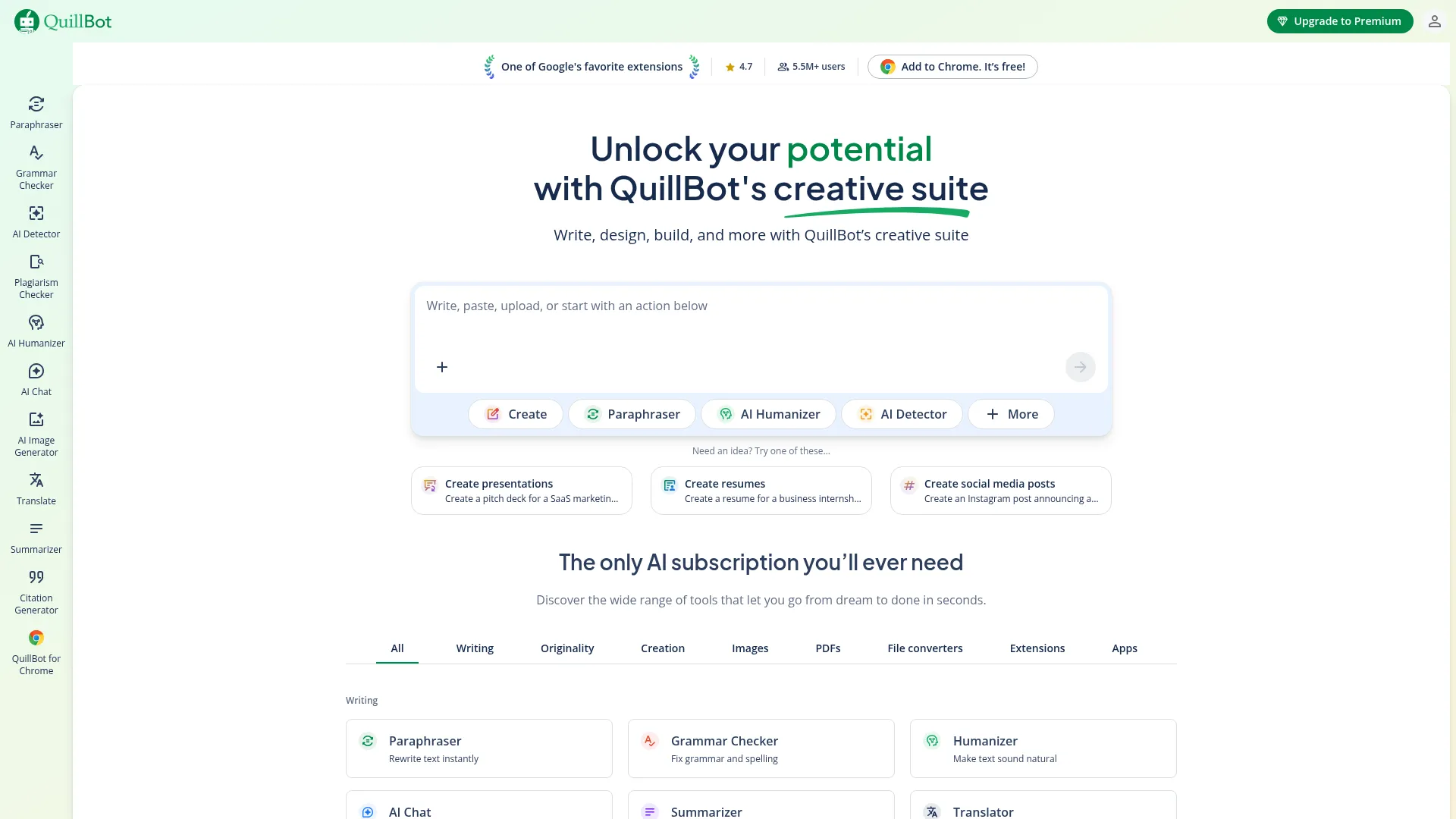 Quillbot Review - Pricing Screenshot