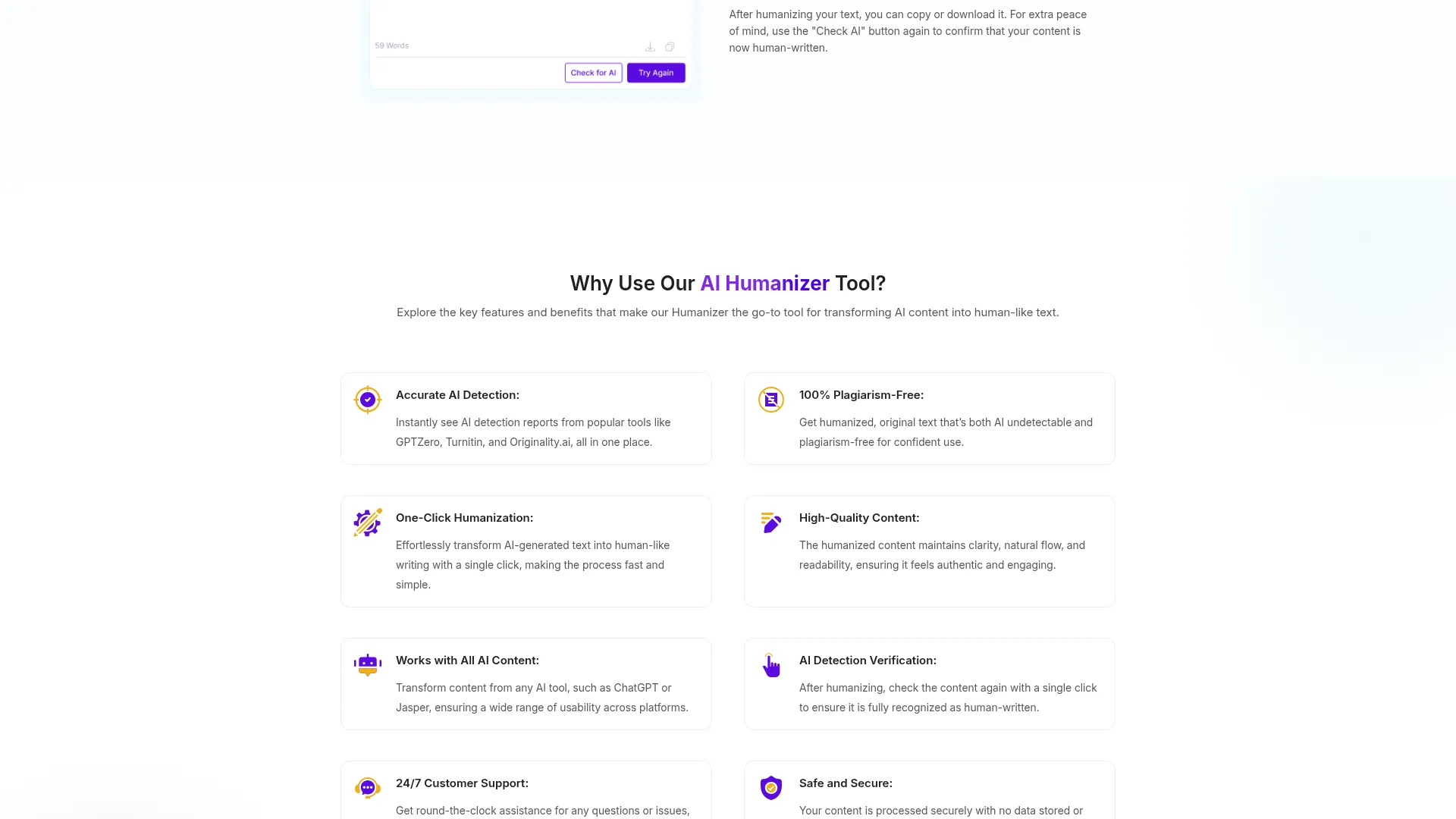 TextHumanizer Review - Features Screenshot