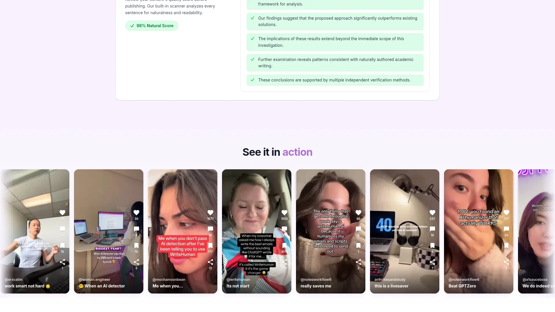 Writehuman Review - Features Screenshot