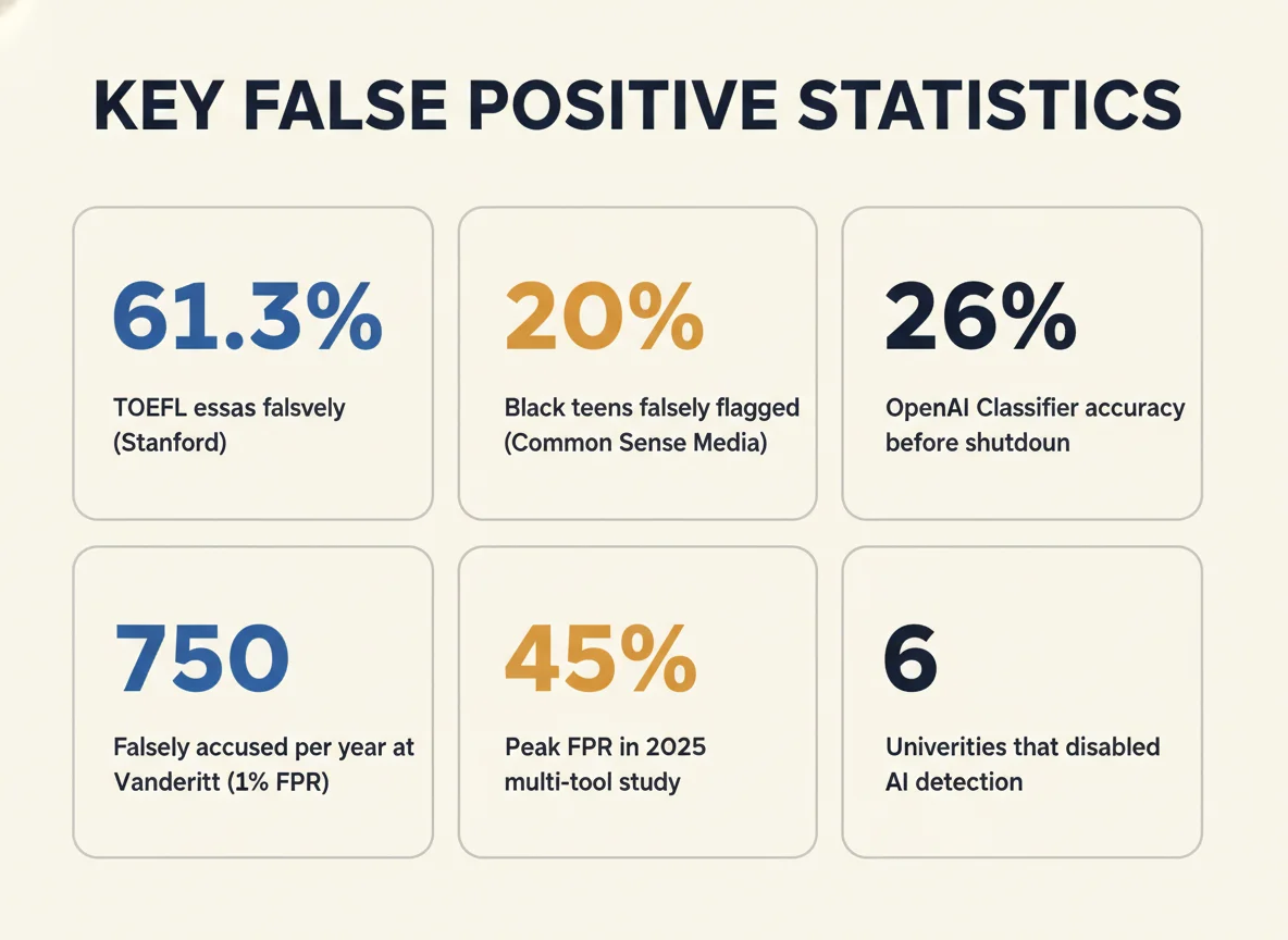 Key false positive statistics infographic