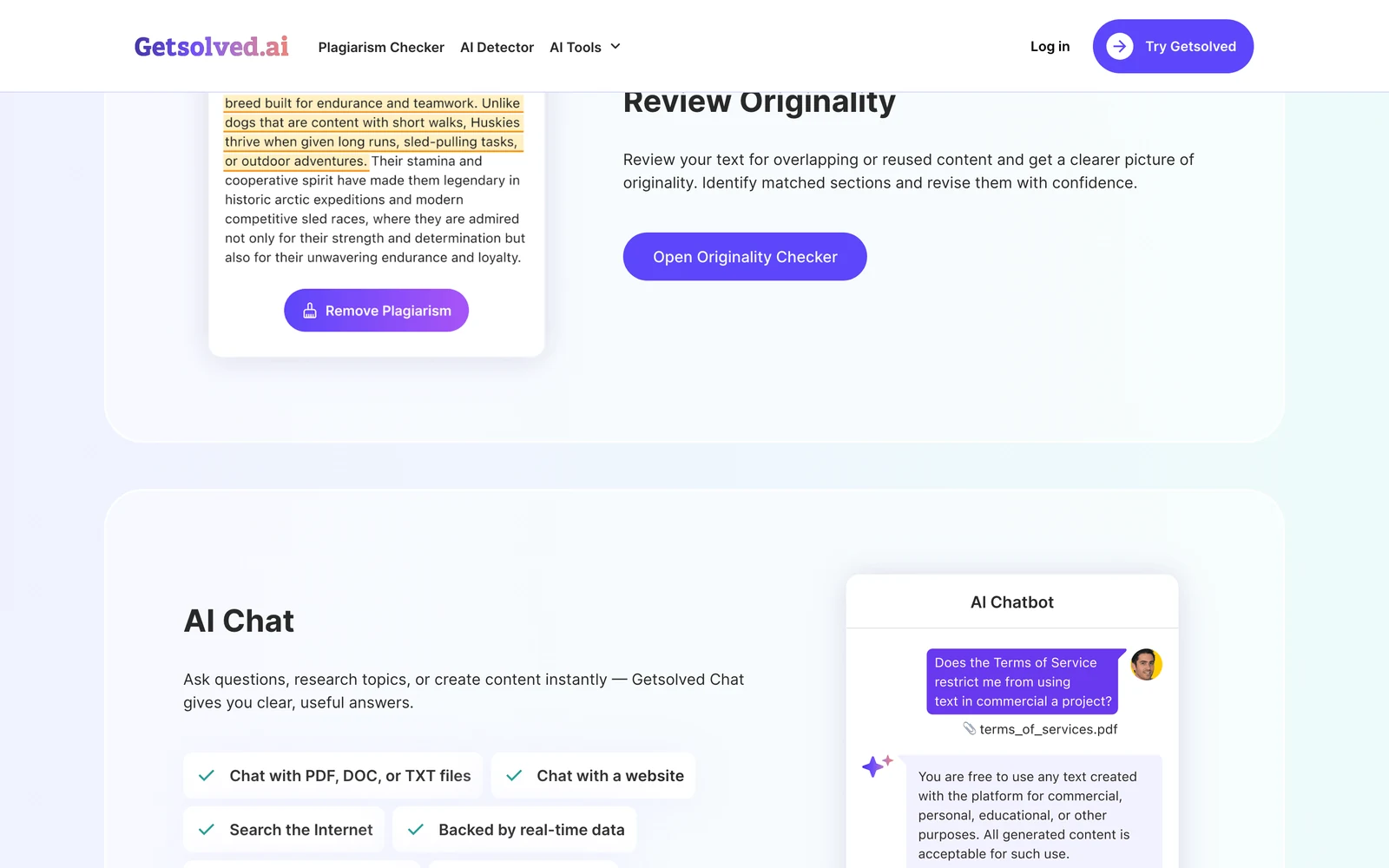 Getsolved Review - Features Screenshot