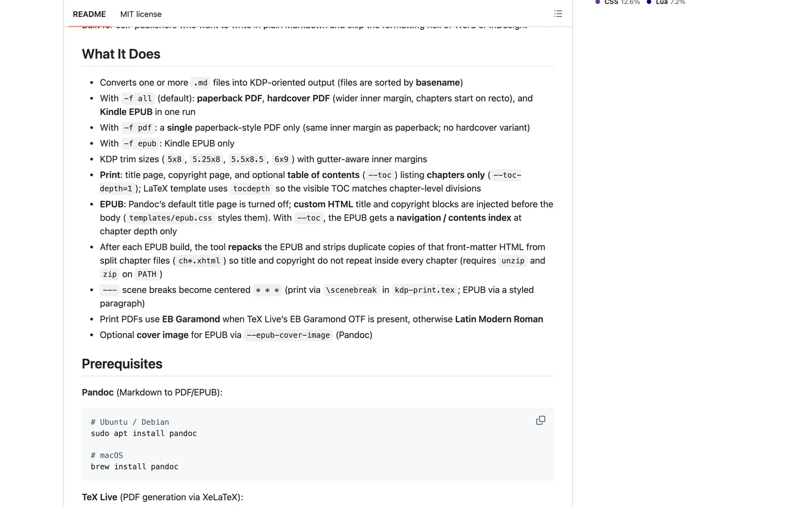 markdown-to-book Review - Features Screenshot