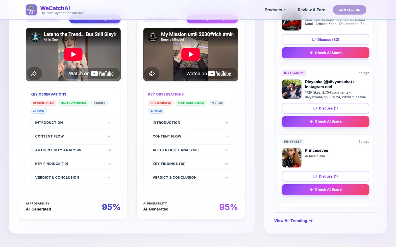 WeCatchAI Human Review - Features Screenshot