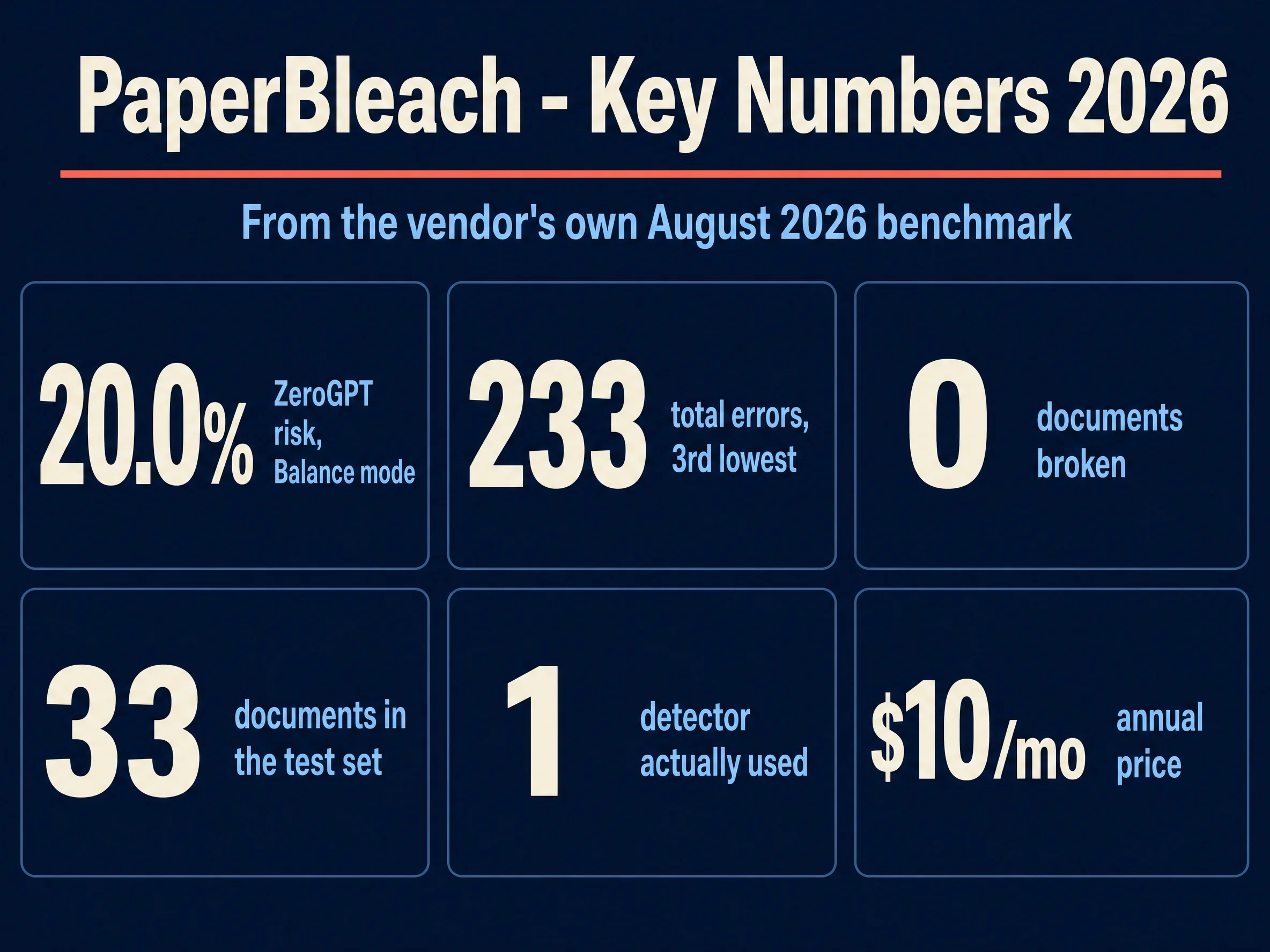 PaperBleach key numbers for 2026